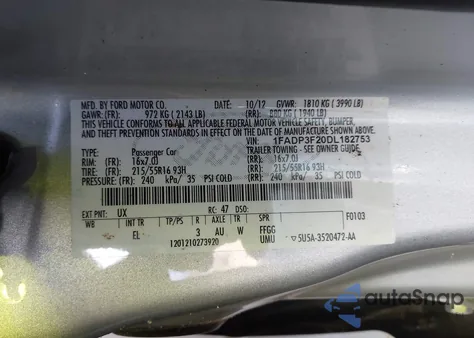 2013 Ford Focus Se from USA, damaged, VIN 1FADP3F20DL182753